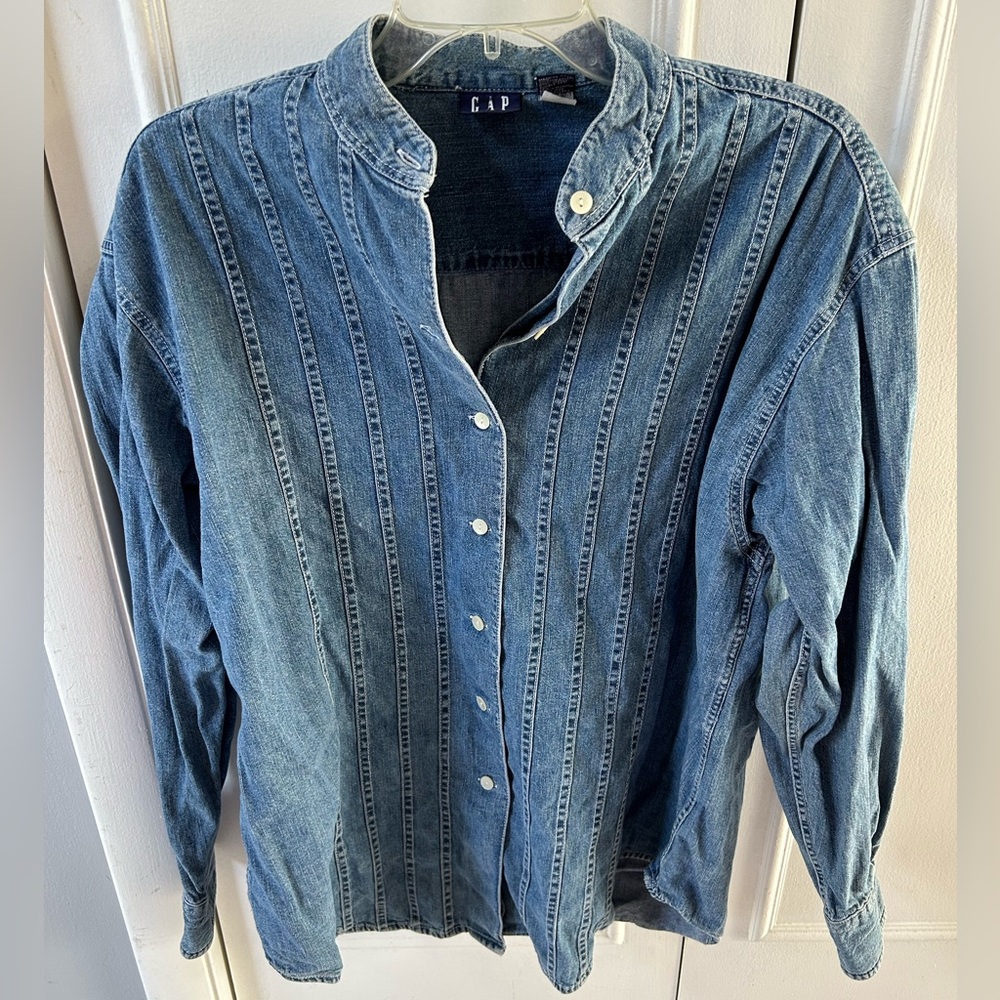 GAP Denim Jacket with white pearl colored buttons